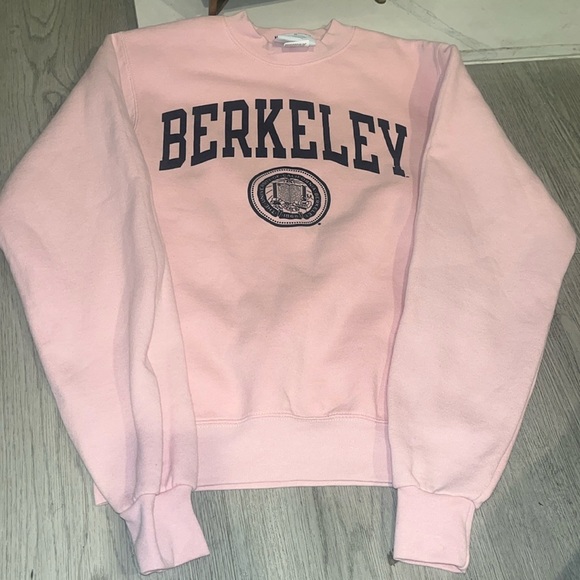 U.C. Berkeley arch & seal two color crew-neck sweatshirt-Pink - Picture 2 of 9